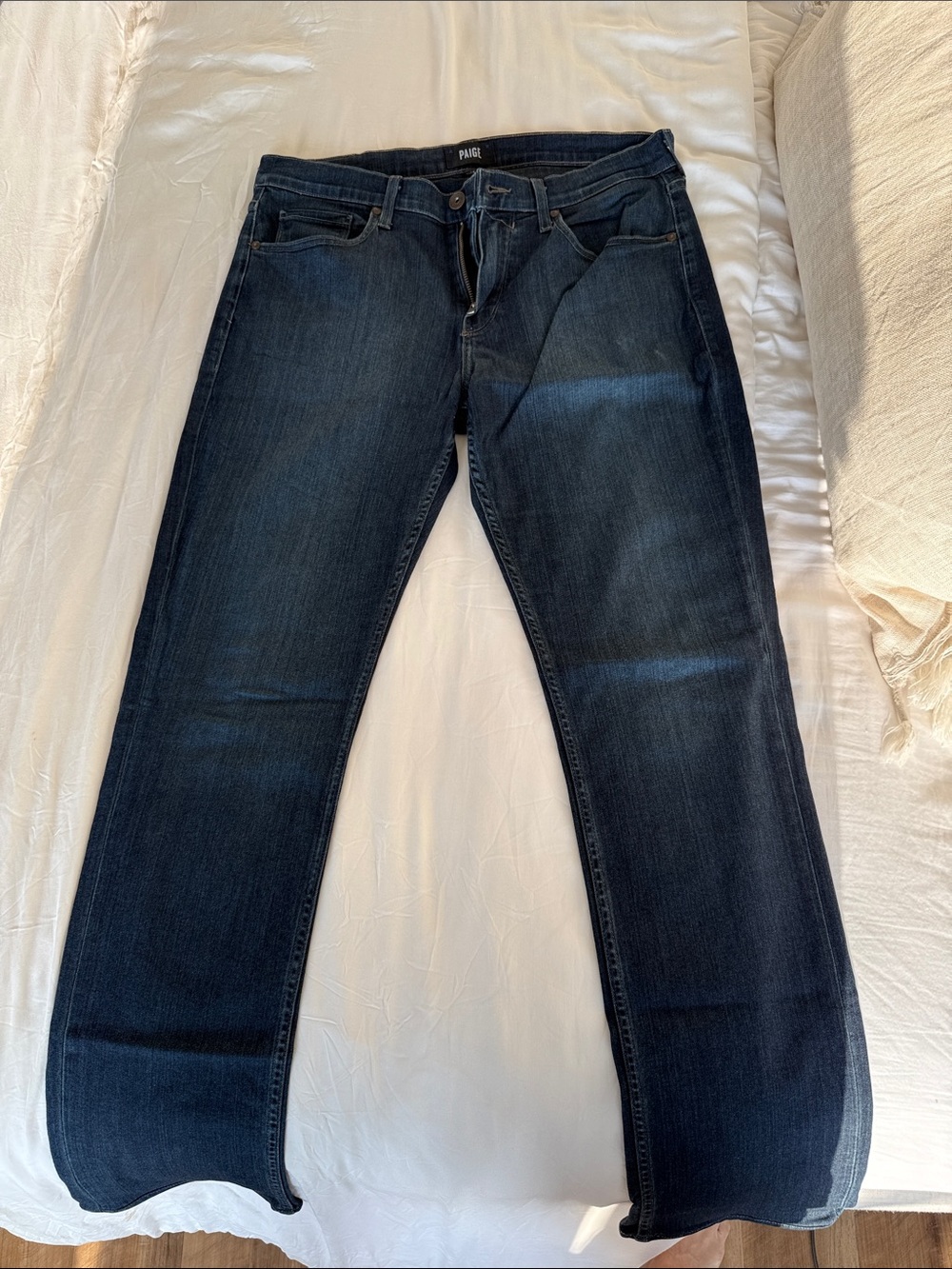 PAIGE Men's Deep Indigo Straight Jeans